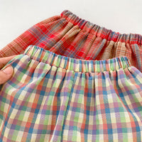 Load image into Gallery viewer, 2 Pieces Set Baby Kid Girls Checked Tops And Shorts Wholesale 240409165
