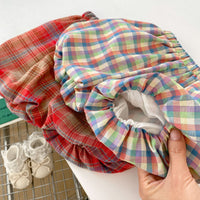 Load image into Gallery viewer, 2 Pieces Set Baby Kid Girls Checked Tops And Shorts Wholesale 240409165
