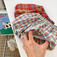 Load image into Gallery viewer, 2 Pieces Set Baby Kid Girls Checked Tops And Shorts Wholesale 240409165
