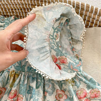 Load image into Gallery viewer, Baby Girls Flower Print Rompers Wholesale 240409168
