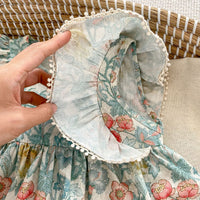 Load image into Gallery viewer, Baby Girls Flower Print Rompers Wholesale 240409168
