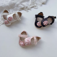 Load image into Gallery viewer, Baby Girls Solid Color Flower Shoes Wholesale 240409170
