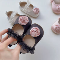 Load image into Gallery viewer, Baby Girls Solid Color Flower Shoes Wholesale 240409170
