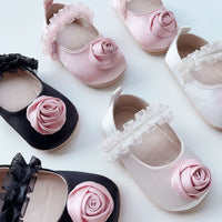 Load image into Gallery viewer, Baby Girls Solid Color Flower Shoes Wholesale 240409170

