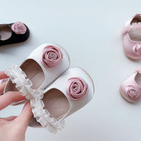 Load image into Gallery viewer, Baby Girls Solid Color Flower Shoes Wholesale 240409170
