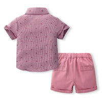 Load image into Gallery viewer, 2 Pieces Set Baby Kid Boys Polka dots Shirts And Solid Color Shorts Wholesale 240409171
