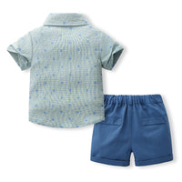 Load image into Gallery viewer, 2 Pieces Set Baby Kid Boys Polka dots Shirts And Solid Color Shorts Wholesale 240409171
