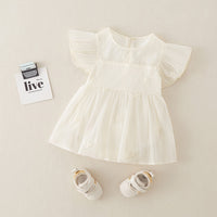 Load image into Gallery viewer, Baby Girls Solid Color Dresses Wholesale 240409177
