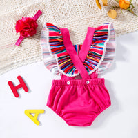 Load image into Gallery viewer, Baby Girls Color-blocking Rompers Wholesale 240409178

