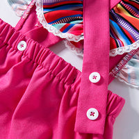 Load image into Gallery viewer, Baby Girls Color-blocking Rompers Wholesale 240409178
