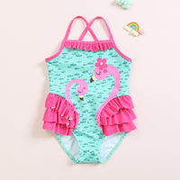 Load image into Gallery viewer, Baby Kid Girls Cartoon Print Beach Swimwears Wholesale 24040918
