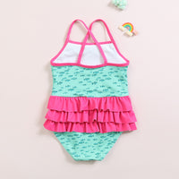 Load image into Gallery viewer, Baby Kid Girls Cartoon Print Beach Swimwears Wholesale 24040918
