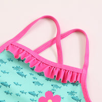 Load image into Gallery viewer, Baby Kid Girls Cartoon Print Beach Swimwears Wholesale 24040918
