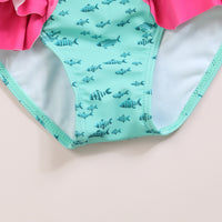 Load image into Gallery viewer, Baby Kid Girls Cartoon Print Beach Swimwears Wholesale 24040918
