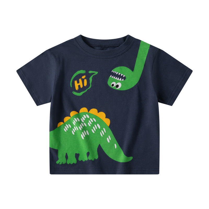 Baby Kid Boys Dinosaur Print Tops Wholesale 240409184
