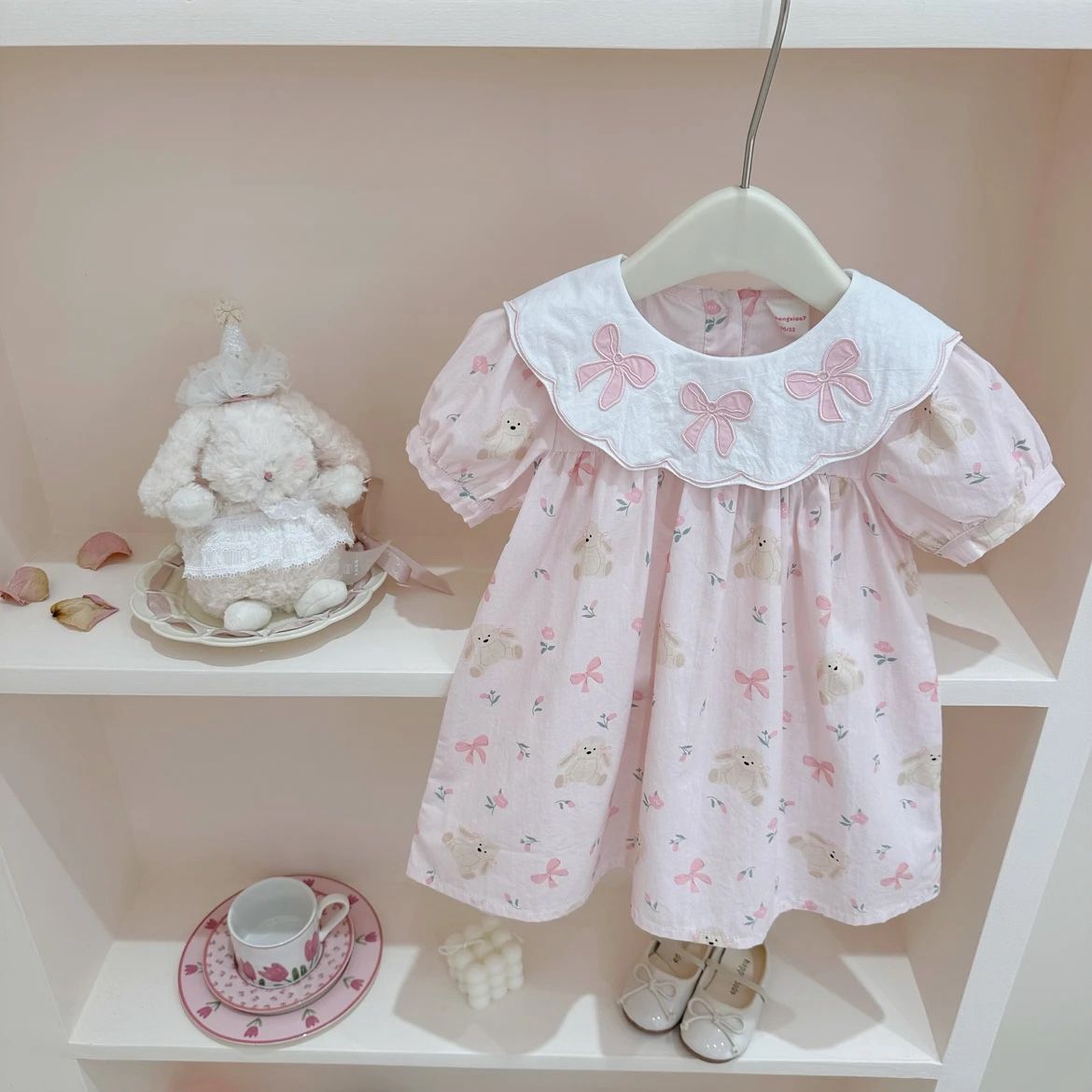 Baby Kid Girls Cartoon Bow Dresses Wholesale 240409201