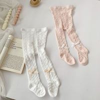 Load image into Gallery viewer, Baby Girls Solid Color Bow Leggings Wholesale 240409212
