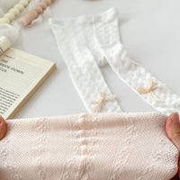 Load image into Gallery viewer, Baby Girls Solid Color Bow Leggings Wholesale 240409212
