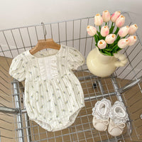 Load image into Gallery viewer, Baby Girls Flower Print Rompers Wholesale 240409215
