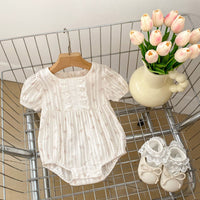 Load image into Gallery viewer, Baby Girls Flower Print Rompers Wholesale 240409215
