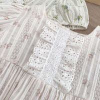 Load image into Gallery viewer, Baby Girls Flower Print Rompers Wholesale 240409215
