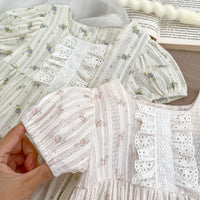 Load image into Gallery viewer, Baby Girls Flower Print Rompers Wholesale 240409215
