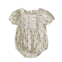 Load image into Gallery viewer, Baby Girls Flower Print Rompers Wholesale 240409215
