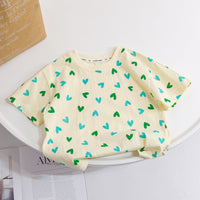 Load image into Gallery viewer, Baby Kid Girls Solid Color Love heart Tops Wholesale 24040922
