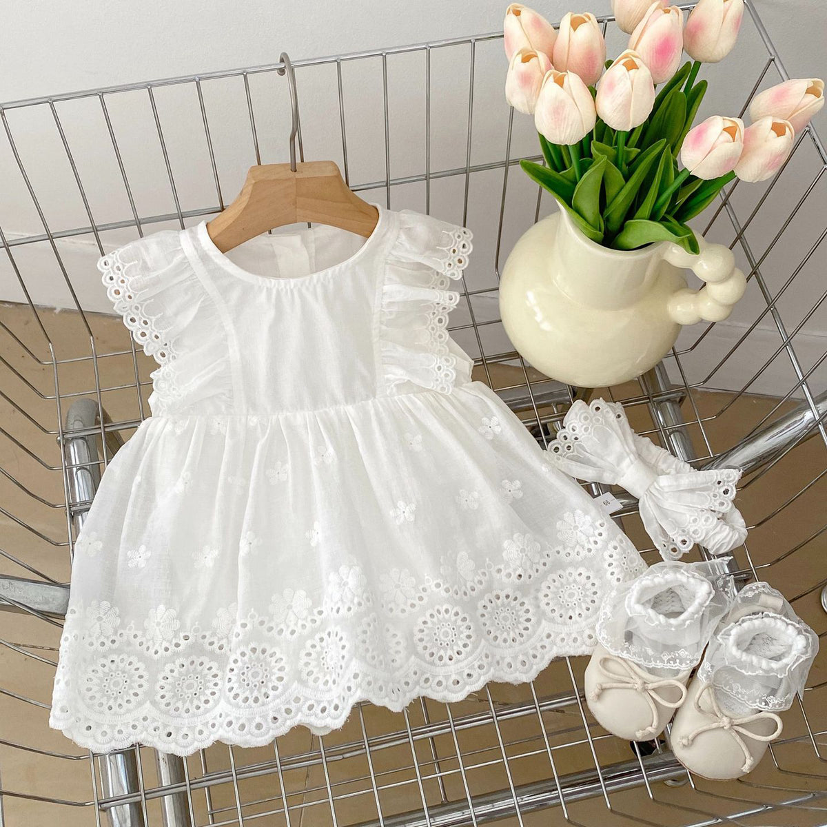 Baby Kid Girls Solid Color Rompers Wholesale 240409226