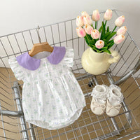 Load image into Gallery viewer, Baby Girls Letters Print Rompers Wholesale 240409227
