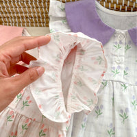 Load image into Gallery viewer, Baby Girls Letters Print Rompers Wholesale 240409227
