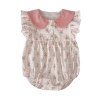 Load image into Gallery viewer, Baby Girls Letters Print Rompers Wholesale 240409227
