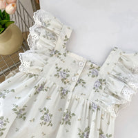 Load image into Gallery viewer, Baby Girls Flower Print Rompers Wholesale 240409229
