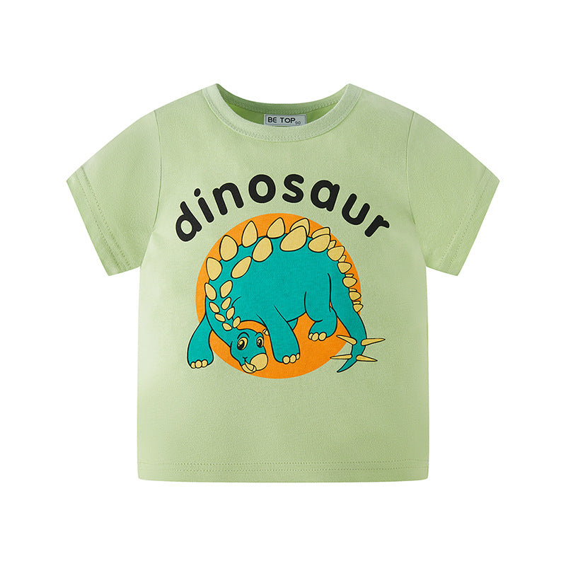 Baby Kid Boys Letters Dinosaur Tops Wholesale 24040923