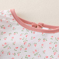 Load image into Gallery viewer, 2 Pieces Set Baby Kid Girls Flower Print Tops And Solid Color Shorts Wholesale 240409231
