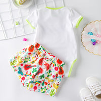 Load image into Gallery viewer, 2 Pieces Set Baby Girls Boys Letters Rompers And Cartoon Shorts Wholesale 240409233
