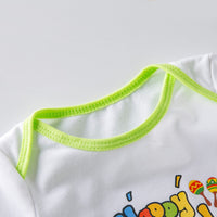 Load image into Gallery viewer, 2 Pieces Set Baby Girls Boys Letters Rompers And Cartoon Shorts Wholesale 240409233
