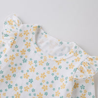 Load image into Gallery viewer, 2 Pieces Set Baby Kid Girls Flower Tops And Solid Color Dresses Wholesale 240409239
