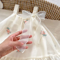 Load image into Gallery viewer, Baby Girls Flower Embroidered Dresses Wholesale 240409241
