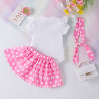 Load image into Gallery viewer, 2 Pieces Set Baby Girls Letters Rompers And Bow Skirts Wholesale 240409243
