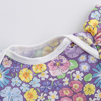 Load image into Gallery viewer, 2 Pieces Set Baby Girls Flower Print Rompers And Solid Color Skirts Wholesale 240409245
