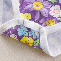 Load image into Gallery viewer, 2 Pieces Set Baby Girls Flower Print Rompers And Solid Color Skirts Wholesale 240409245
