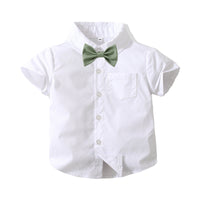 Load image into Gallery viewer, 2 Pieces Set Baby Kid Boys Solid Color Shirts And Shorts Wholesale 240409257
