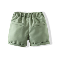 Load image into Gallery viewer, 2 Pieces Set Baby Kid Boys Solid Color Shirts And Shorts Wholesale 240409257
