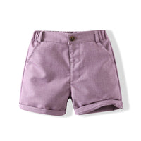Load image into Gallery viewer, 2 Pieces Set Baby Kid Boys Solid Color Shirts And Shorts Wholesale 240409257
