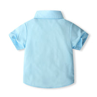 Load image into Gallery viewer, 2 Pieces Set Baby Kid Boys Solid Color Shirts And Shorts Wholesale 240409266
