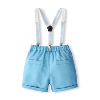 Load image into Gallery viewer, 2 Pieces Set Baby Kid Boys Solid Color Shirts And Shorts Wholesale 240409266
