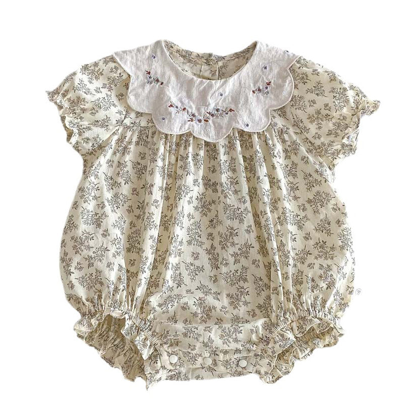 Baby Girls Flower Rompers Wholesale 240409267