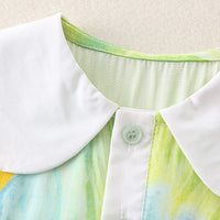 Load image into Gallery viewer, Baby Girls Color-blocking Flower Rompers Wholesale 240409268
