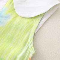 Load image into Gallery viewer, Baby Girls Color-blocking Flower Rompers Wholesale 240409268
